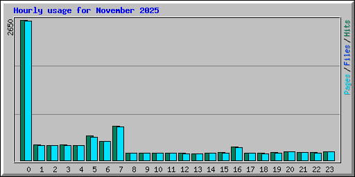 Hourly usage for November 2025