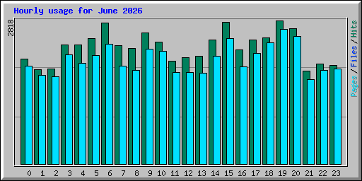 Hourly usage for June 2026
