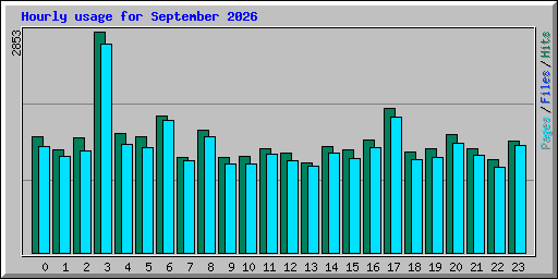 Hourly usage for September 2026